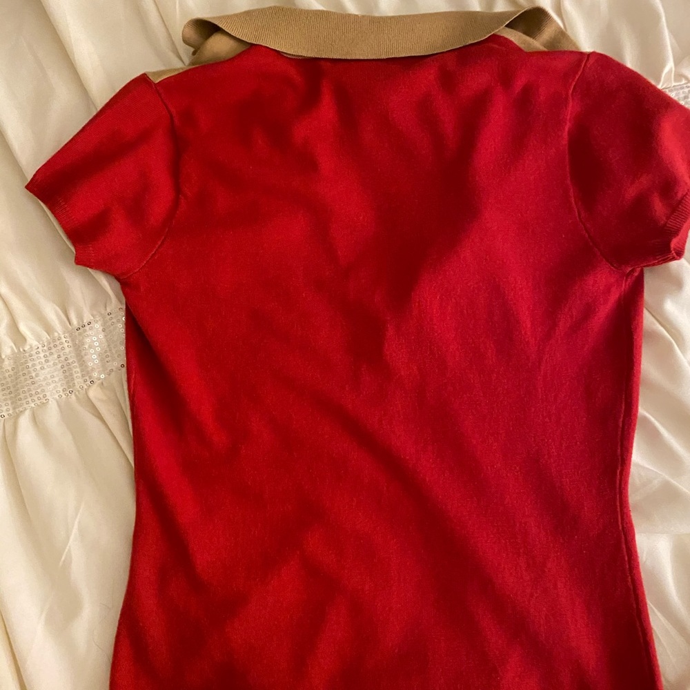 Sold❌❌❌ Y2K top medium red khaki old school style - Picture 5 of 5